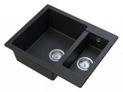 Graniteland Adda Granito nero 1.5 Lavabo da incasso 600x495mm 1208971454