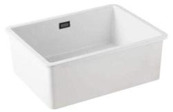Ausmann Ceramic Ember Lavabo in ceramica bianca - Montaggio superiore e inferiore 54 x 40 cm con tappo in metallo color canna di fucile 1208971493