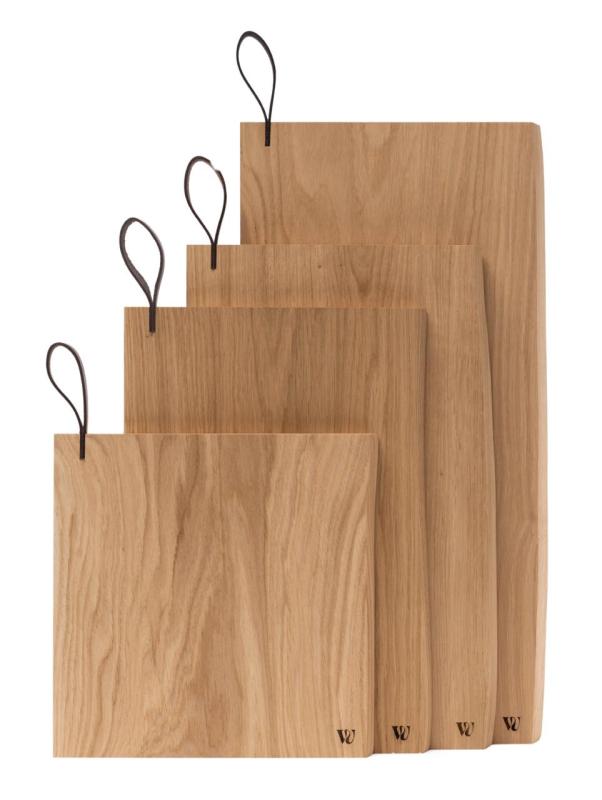 Woodsea Chop-Chop Oak S - Tagliere in rovere 25x24cm con manico in pelle 1208971539
