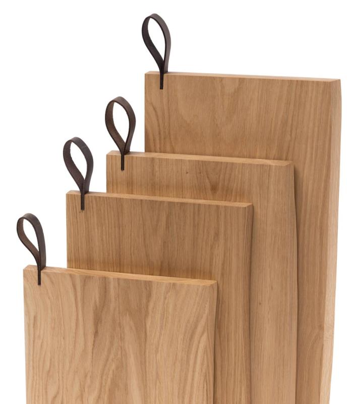 Woodsea Chop-Chop Oak S - Tagliere in rovere 25x24cm con manico in pelle 1208971539