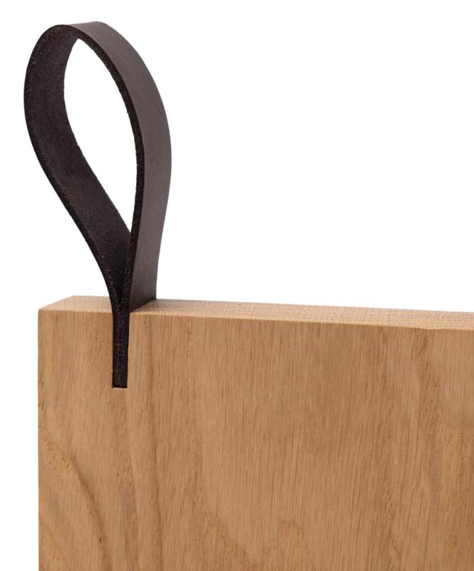 Woodsea Chop-Chop Oak L - Tagliere in rovere 40x24cm con manico in pelle 1208971541