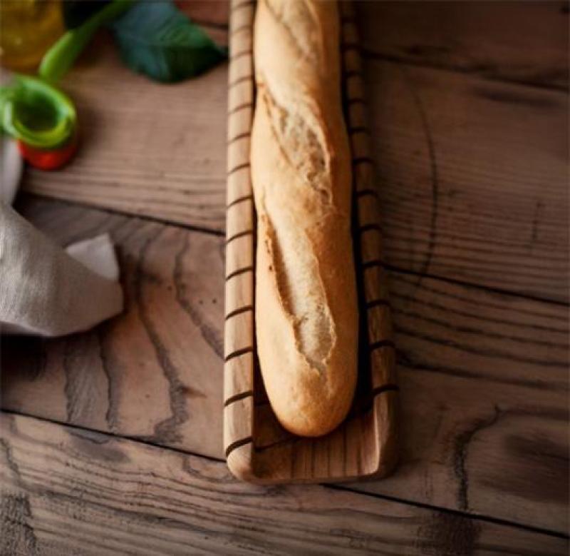 Woodsea Boardette - Tagliere e vassoio per baguette francese in legno di frassino 640x100 mm 1208971570