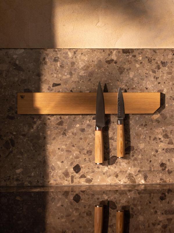 Woodsea Tieni il Mio Coltello - Portacoltelli da Parete in Rovere 40x6 cm 1208971598