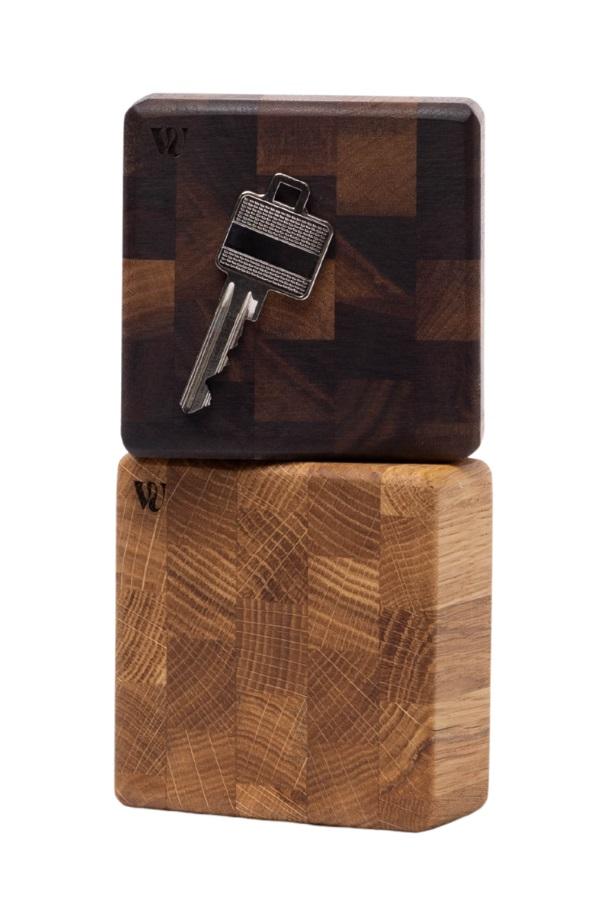 Woodsea End Grain Walnut - Portachiavi in Noce 9x9 cm 1208971601 - Productafbeelding 4