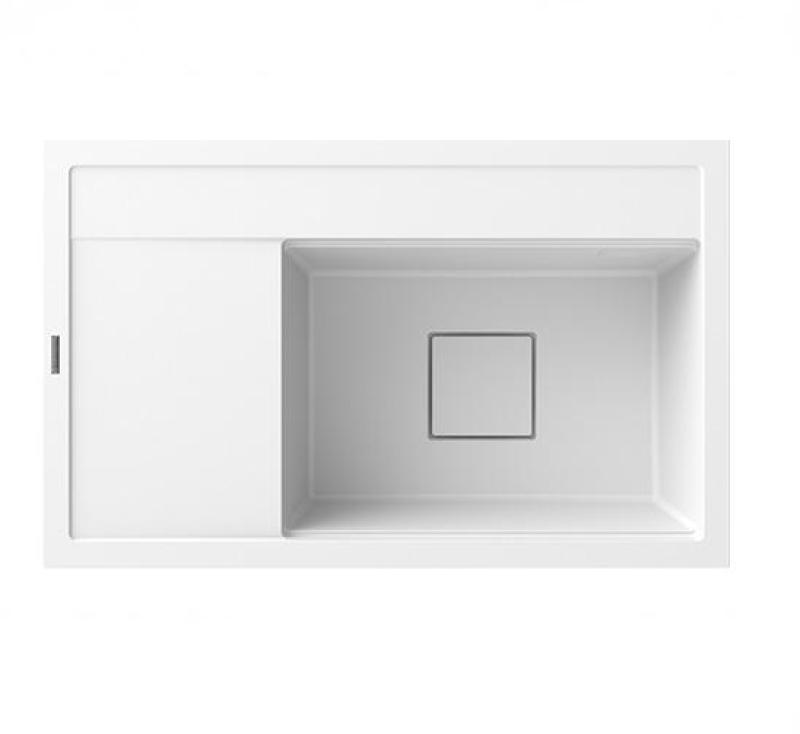 Graniteland Seta Lavabo Bianco in Granito da Incasso 80x50 cm 1208971618