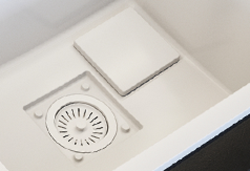 Graniteland Seta Lavabo Bianco in Granito da Incasso 80x50 cm 1208971618