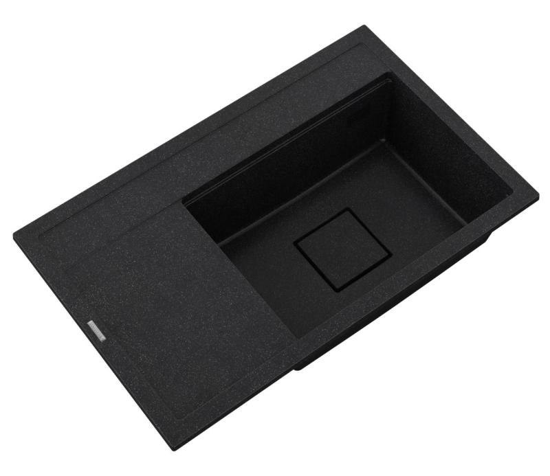 Graniteland Seta Granito nero ardesia Pietra dura Lavabo da incasso 80x50 cm 1208971619