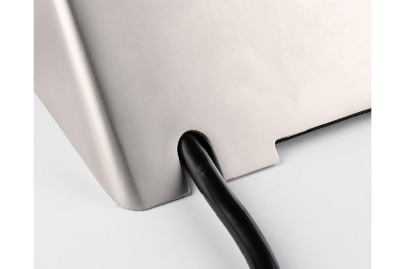 Presa per mobili SOFITO, 2xSCHUKO, USB A+C, cavo 1,5 m, acciaio inossidabile