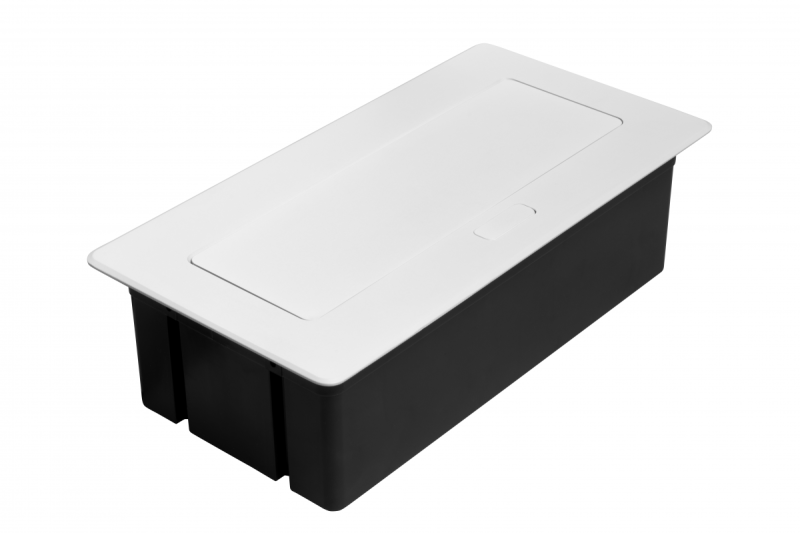 Presa per mobili MULTISOFT 2x Presa con messa a terra, USB A+C, RJ45, cavo di alimentazione con spina, Bianco