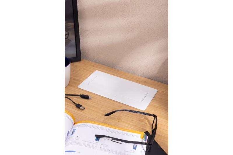 Presa per mobili MULTISOFT 2x Presa con messa a terra, USB A+C, RJ45, cavo di alimentazione con spina, Bianco