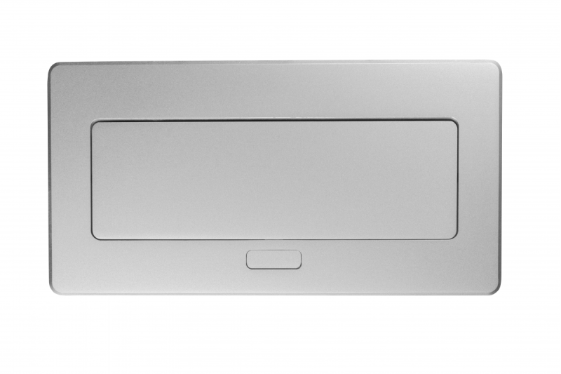 Presa per Mobili MULTISOFT 2x Presa con Messa a Terra, USB A+C, RJ45, Cavo di Alimentazione con Spina, Alluminio