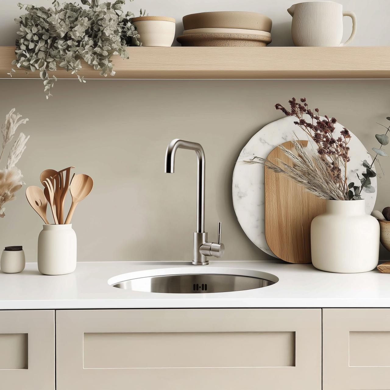 Pure.Sink Rondo RVS Lavabo Rotondo da incasso, sottotop e sopratop 38 cm PRN38-02 - Productafbeelding 5