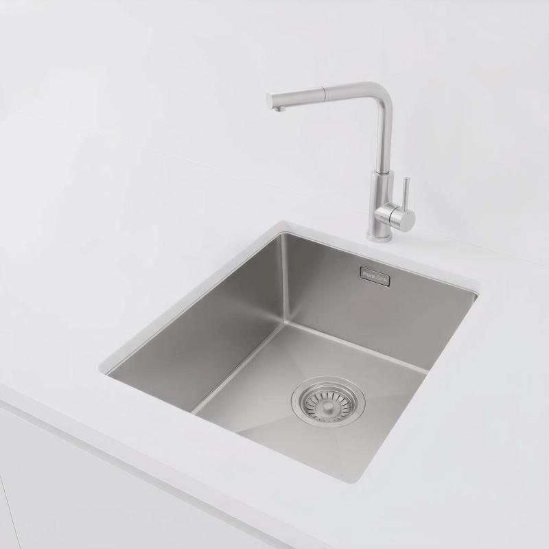 Pure.Sink Luxion Lavello in acciaio inox 36x40 cm sottopiano, incasso a filo e da appoggio  PLX3640-02