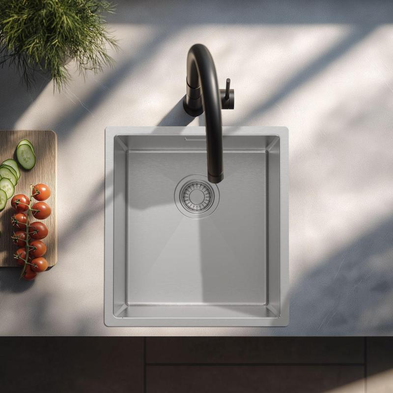 Pure.Sink Luxion Lavello in acciaio inox 36x40 cm sottopiano, incasso a filo e da appoggio  PLX3640-02