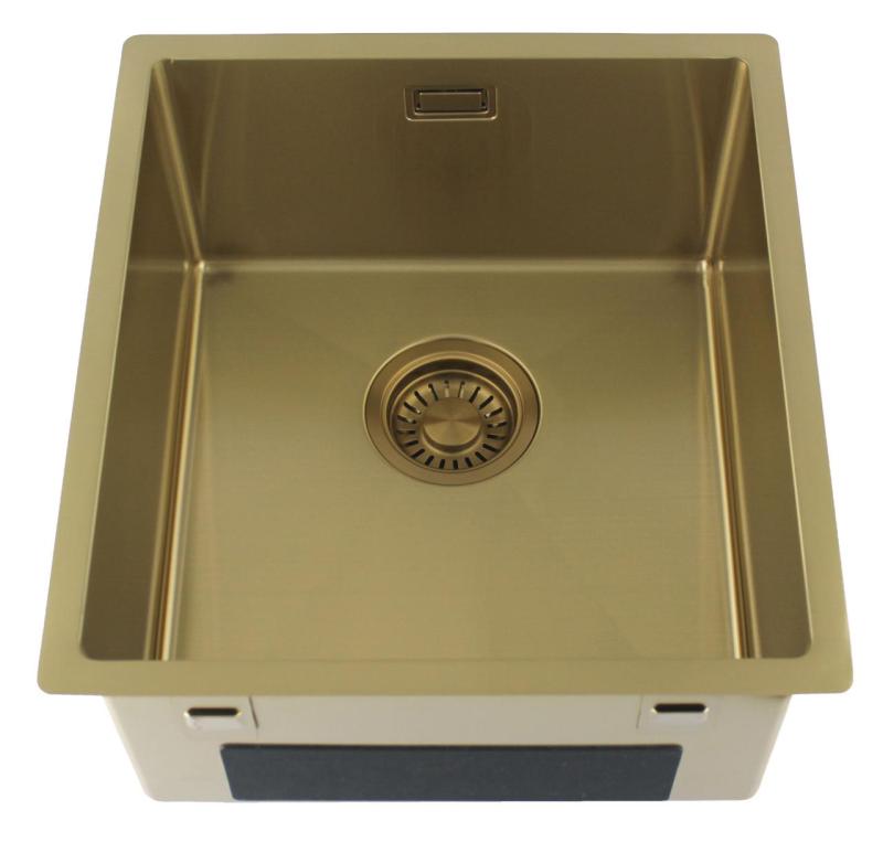 Pure.Sink Luxion Lavello dorato 36x40 cm sottopiano, incasso a filo e da appoggio PLX3640-60