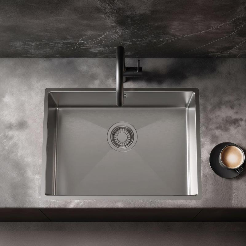 Pure.Sink Luxion Lavello in acciaio inox 50x40 cm sottopiano, incasso a filo e da appoggio  PLX5040-02
