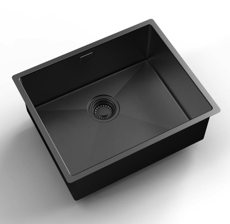 Pure.Sink Luxion Lavello PVD nero 50x40 cm sottopiano, incasso a filo e da appoggio PLX5040-63