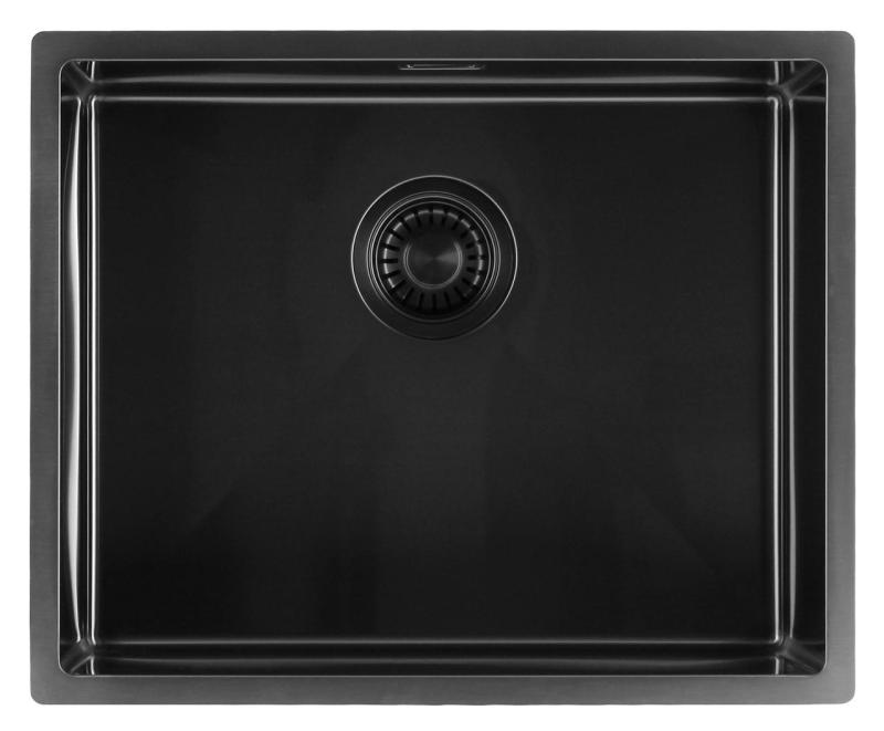Pure.Sink Luxion Lavello PVD nero 50x40 cm sottopiano, incasso a filo e da appoggio PLX5040-63