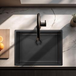 Pure.Sink Luxion PVD Lavello nero 55x40 cm sottopiano, incasso a filo e da appoggio PLX5540-63