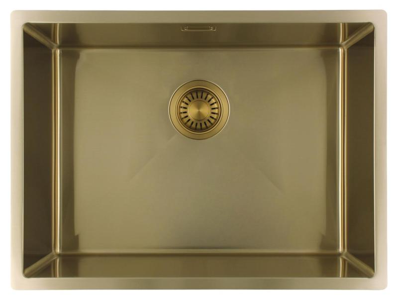 Pure.Sink Luxion Lavello dorato 55x40 cm sottopiano, incasso a filo e da appoggio PLX5540-60