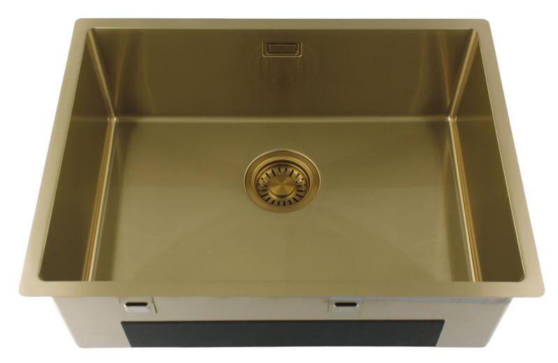 Pure.Sink Luxion Lavello dorato 55x40 cm sottopiano, incasso a filo e da appoggio PLX5540-60