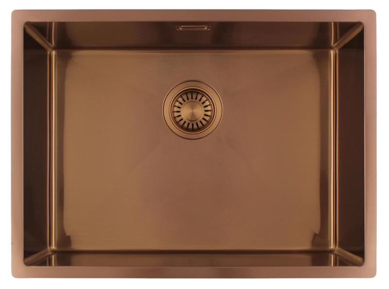 Pure.Sink Luxion Lavello in rame 55x40 cm sottopiano, incasso a filo e da appoggio PLX5540-62