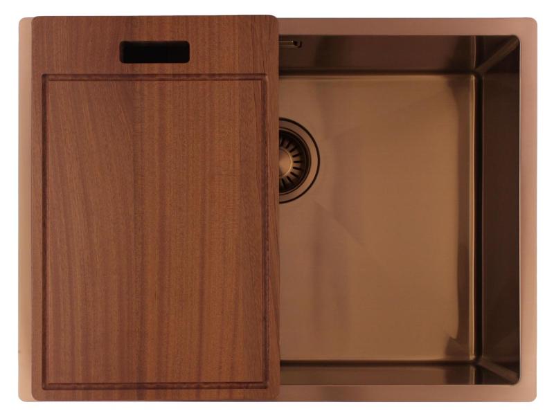 Pure.Sink Luxion Lavello in rame 55x40 cm sottopiano, incasso a filo e da appoggio PLX5540-62