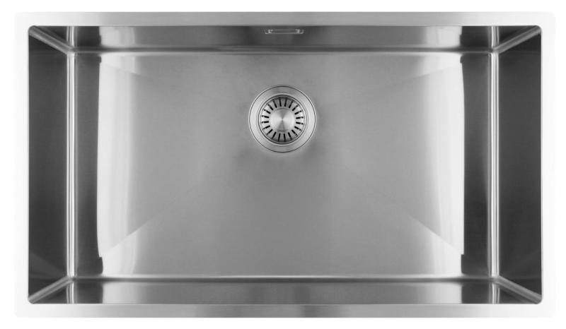 Pure.Sink Luxion Grande lavello in acciaio inox 74x40 cm sottopiano, incasso a filo e da appoggio PLX7440-02