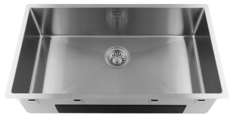 Pure.Sink Luxion Grande lavello in acciaio inox 74x40 cm sottopiano, incasso a filo e da appoggio PLX7440-02