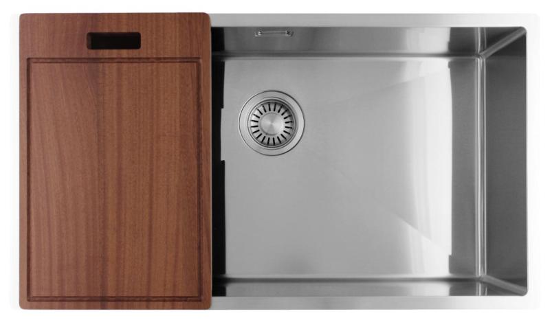 Pure.Sink Luxion Grande lavello in acciaio inox 74x40 cm sottopiano, incasso a filo e da appoggio PLX7440-02