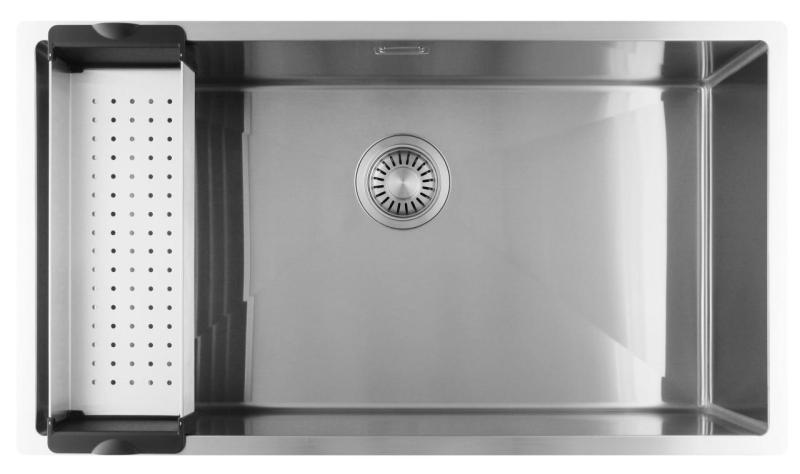 Pure.Sink Luxion Grande lavello in acciaio inox 74x40 cm sottopiano, incasso a filo e da appoggio PLX7440-02