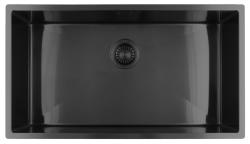 Pure.Sink Luxion Grande lavello Gun metal 74x40 cm sottopiano, incasso a filo e da appoggio PLX7440-61