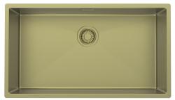 Pure.Sink Luxion Grande lavello dorato 74x40 cm sottopiano, incasso a filo e da appoggio PLX7440-60
