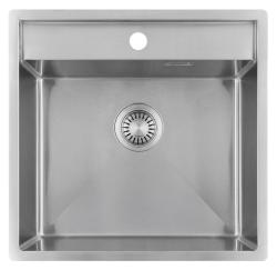 Pure.Sink Luxion Lavello in acciaio inox 51x50 cm Tapwing con foro per rubinetto PLX5150T-02