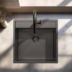 Pure.Sink Luxion Lavello in ghisa 51x50 cm Tapwing con foro per rubinetto PLX5150T-61