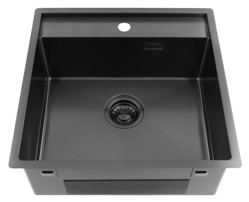 Pure.Sink Luxion Lavello in ghisa 51x50 cm Tapwing con foro per rubinetto PLX5150T-61