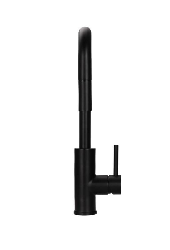 Pure.Sink Luxion Rubinetto da cucina nero opaco quadrato con bocca estraibile PLXSQUA-10