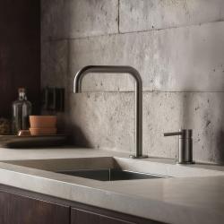 Pure.Sink Luxion Rubinetto da cucina Gun metal a 2 fori con bocca a U PLX2HU-61