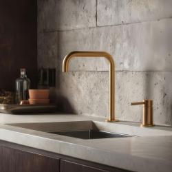Pure.Sink Luxion Rubinetto da cucina dorato a 2 fori con bocca a U PLX2HU-60