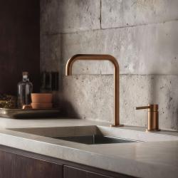 Pure.Sink Luxion Rubinetto da cucina in rame a 2 fori con bocca a U PLX2HU-62