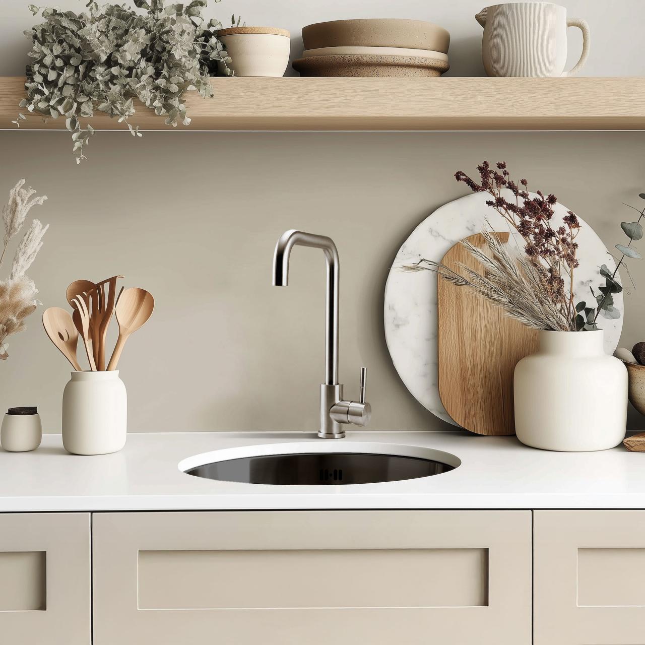 Pure.Sink Rondo Gun metal Rotondo Lavello da incasso, sottotop e sopratop 38 cm PRN38-61 - Productafbeelding 5