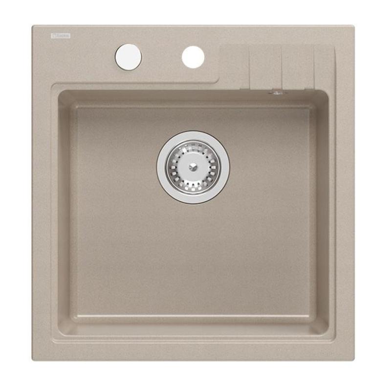 Quadri Cardigan Pearl beige granito lavabo da incasso 50x52 cm con foro per rubinetto 1208971818