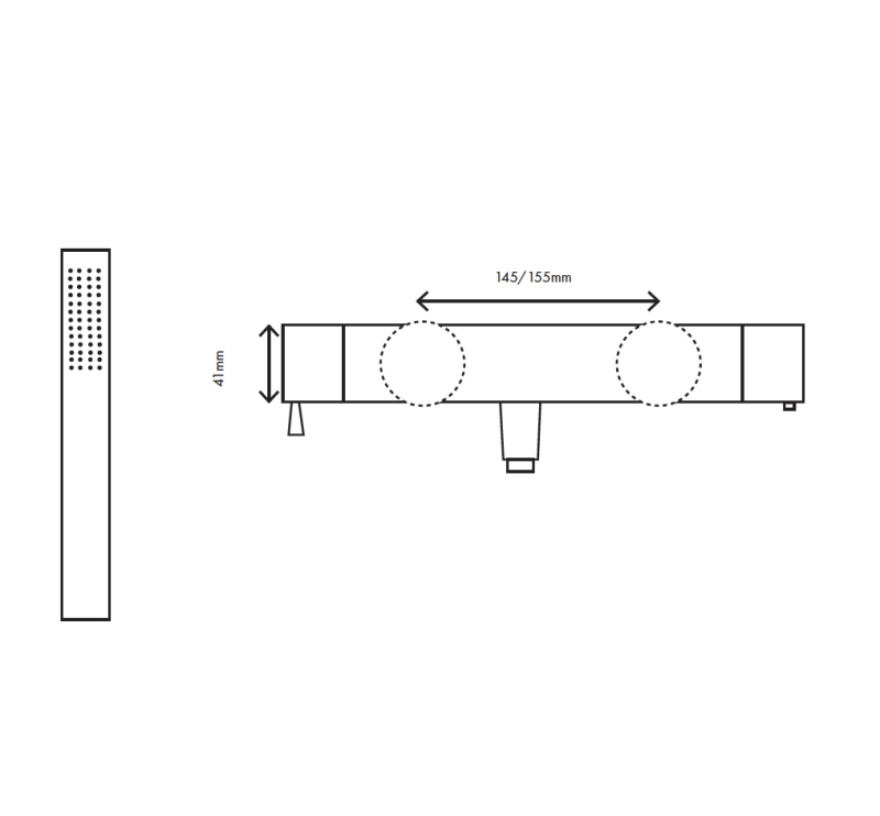 MURO TUA Miscelatore termostatico per doccia con set doccia cromato M1.B1TH.CR