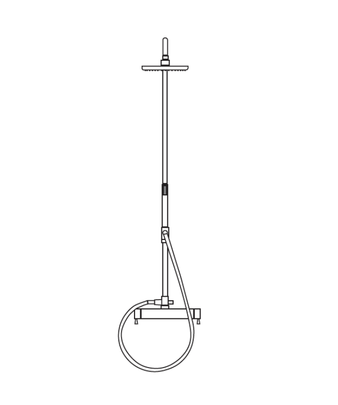 MURO TUA Combinazione doccia con soffione a pioggia cromato M1.B11.CR