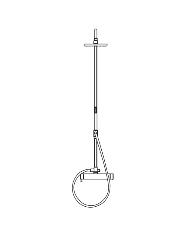 MURO TUA Combinazione doccia con termostato e soffione a pioggia cromato M1.B11TH.CR