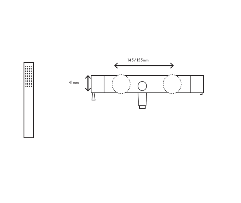 MURO TUA Termostato per vasca con set doccia manuale cromato M1.B2TH.CR