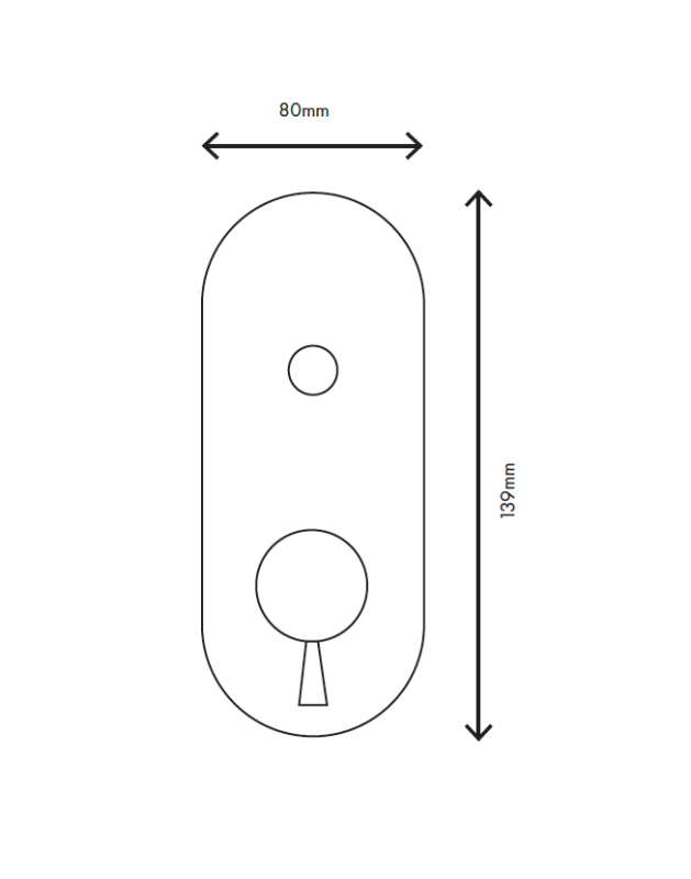 MURO TUA Miscelatore da incasso a parete con selettore cromato M1.B32.S.CR