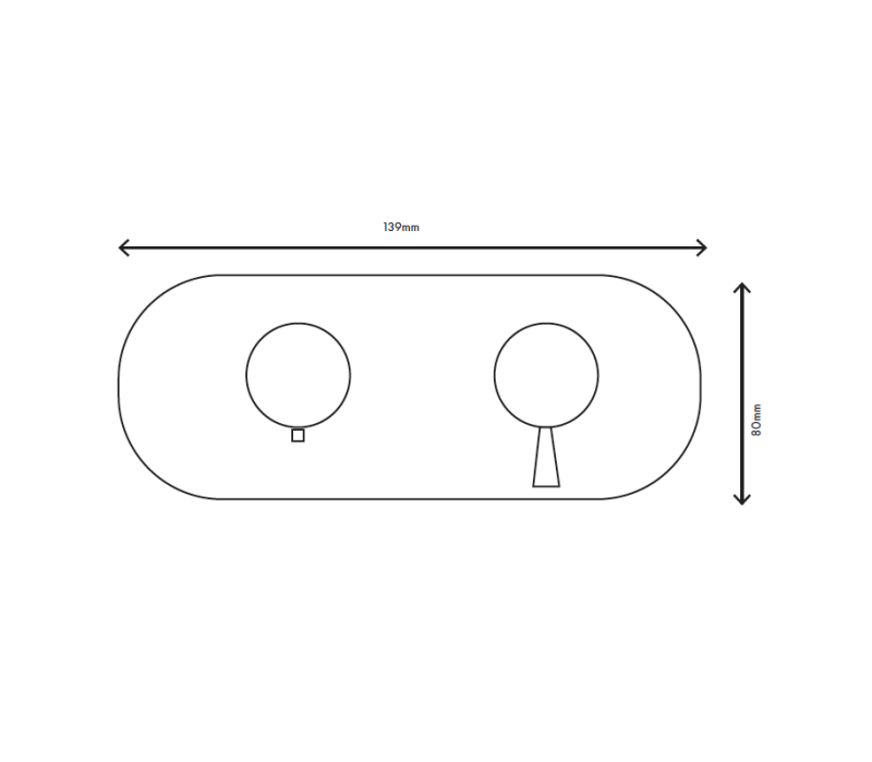 MURO TUA Rubinetto termostatico da incasso per doccia con 3 uscite cromato M1.B33T.S.CR