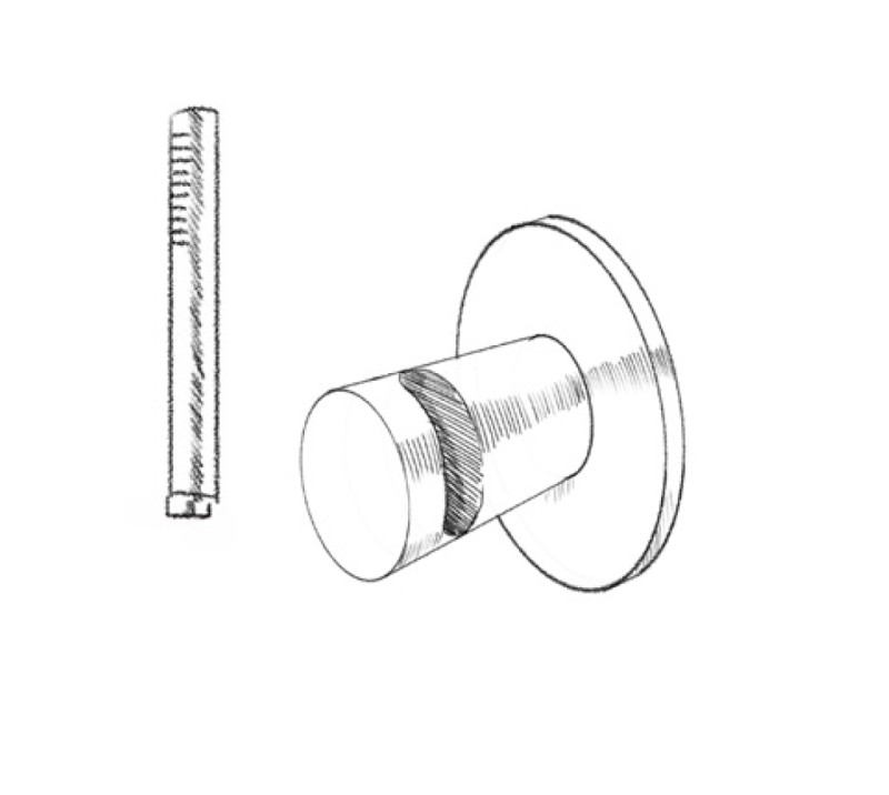 MURO TUA Set doccia a mano Slim completo di raccordo a muro cromato M1.BA1.S.CR
