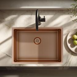Pure.Sink Exclusivo Lavello speciale in rame da 35 cm di lunghezza 50x35 cm 10 mm di raggio PEX5035-62